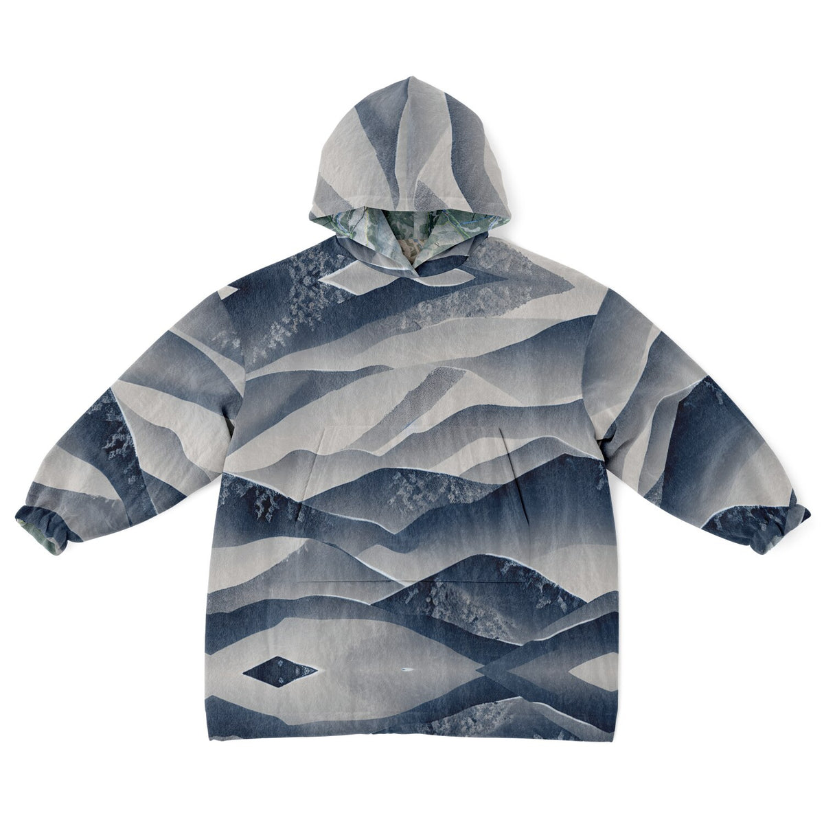 Powder Mountain, Utah Ski Resort Map Youth Reversible Snug Hoodie