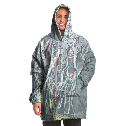 Kicking Horse, British Columbia Ski Trail Map - Snug Hoodie - Powderaddicts