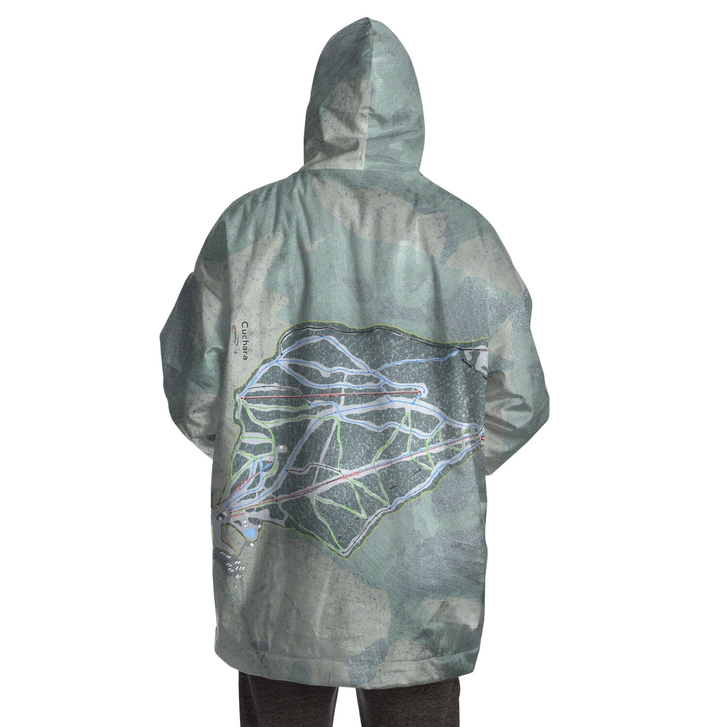 Cuchara, Colorado Ski Trail Map - Snug Hoodie
