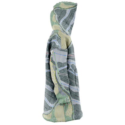 Porcupine Mountains, Michigan Ski Trail Map Snug Hoodie - Powderaddicts