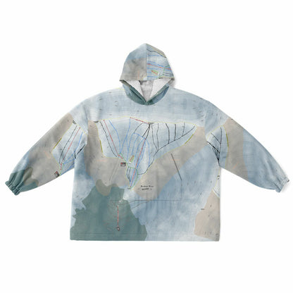 Broken River, New Zealand Ski Trail Map - Snug Hoodie - Powderaddicts