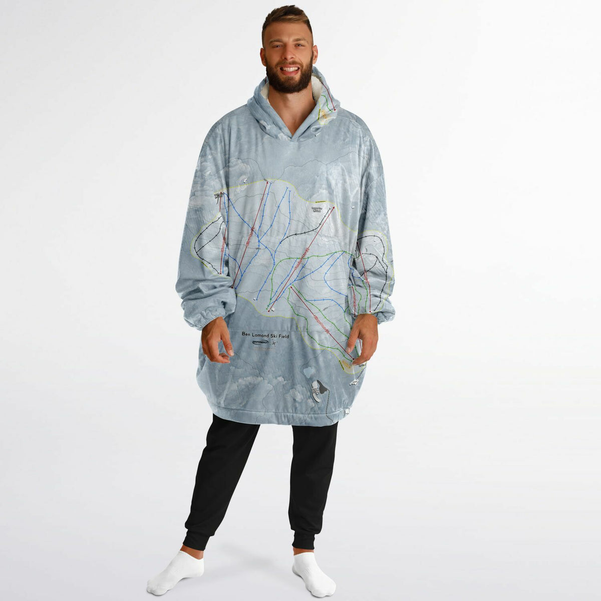 Ben Lomond Ski Resort, Australia Ski Trail Map - Snug Hoodie