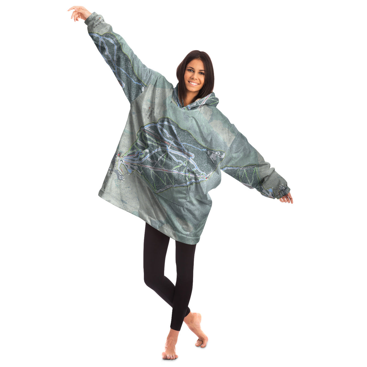 Cuchara, Colorado Ski Trail Map - Snug Hoodie