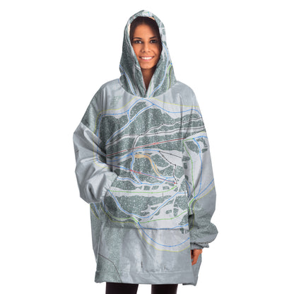 Pomerelle, Idaho Ski Trail Map Snug Hoodie