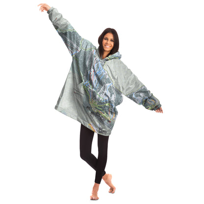 Canaan Valley, West Virginia Ski Trail Map - Snug Hoodie
