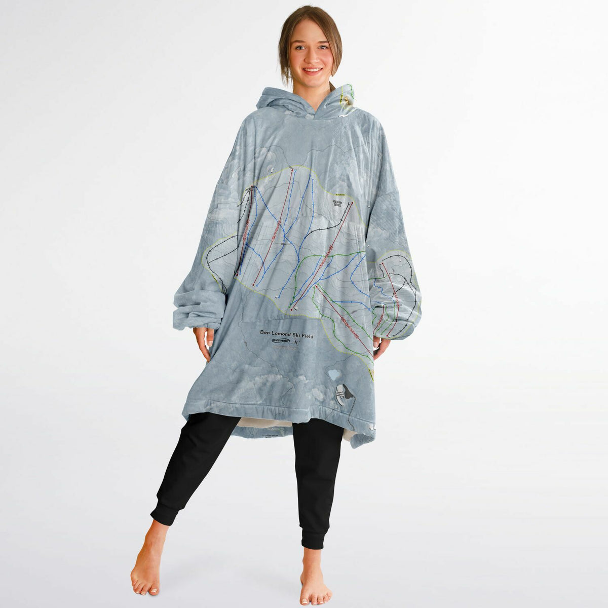 Ben Lomond Ski Resort, Australia Ski Trail Map - Snug Hoodie