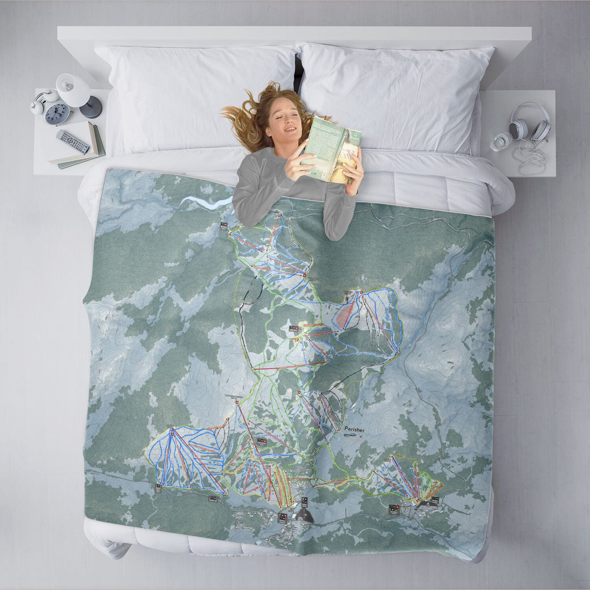 Perisher, Australia Ski Resort Map XL Blanket