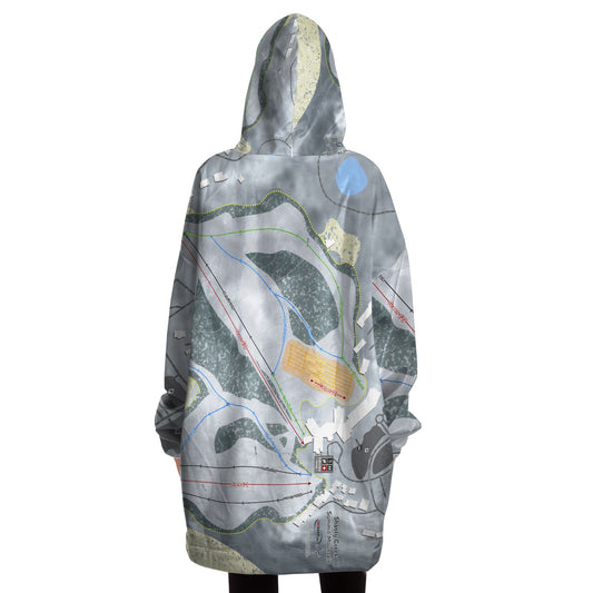 Shanty Creek Summit Mountain, Michigan Ski Trail Map Snug Hoodie - Powderaddicts