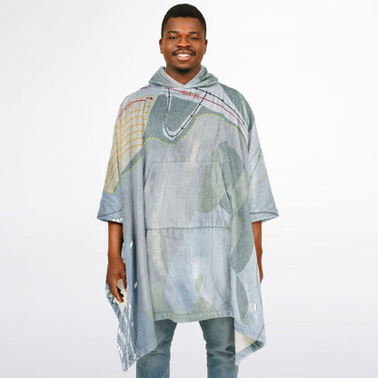 Val Bialas Ski Center, New York Ski Resort Map Flannel Blanket Poncho