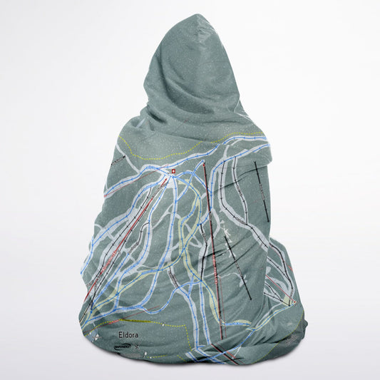 Eldora, Colorado Ski Trail Map - Youth Hooded Blanket - Powderaddicts