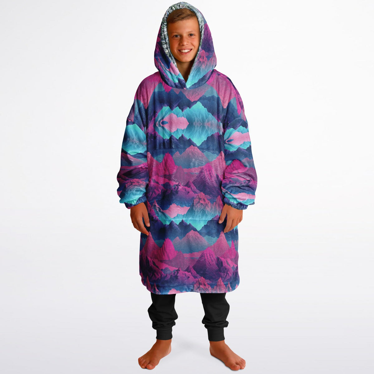 Powder Mountain, Utah Ski Resort Map Youth Reversible Snug Hoodie
