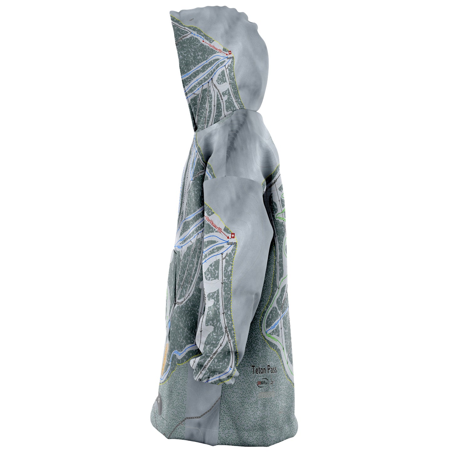 Teton Pass, Oregon Trail Map Snug Hoodie - Powderaddicts