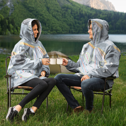 Villa Olivia, Illinois Ski Trail Map - Snug Hoodie - Powderaddicts