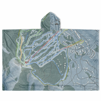 Granby Ranch, Colorado Ski Resort Map Flannel Blanket Poncho