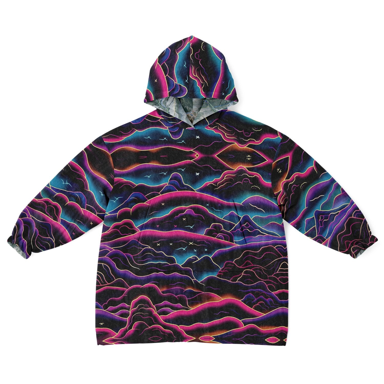Powder Mountain, Utah Ski Resort Map Youth Reversible Snug Hoodie