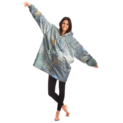 Liberty Mountain, Pennsylvania Ski Trail Map Snug Hoodie