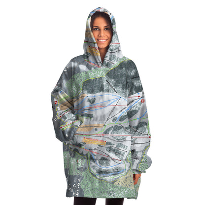 Mont Ripley, Michigan Ski Trail Map Snug Hoodie - Powderaddicts