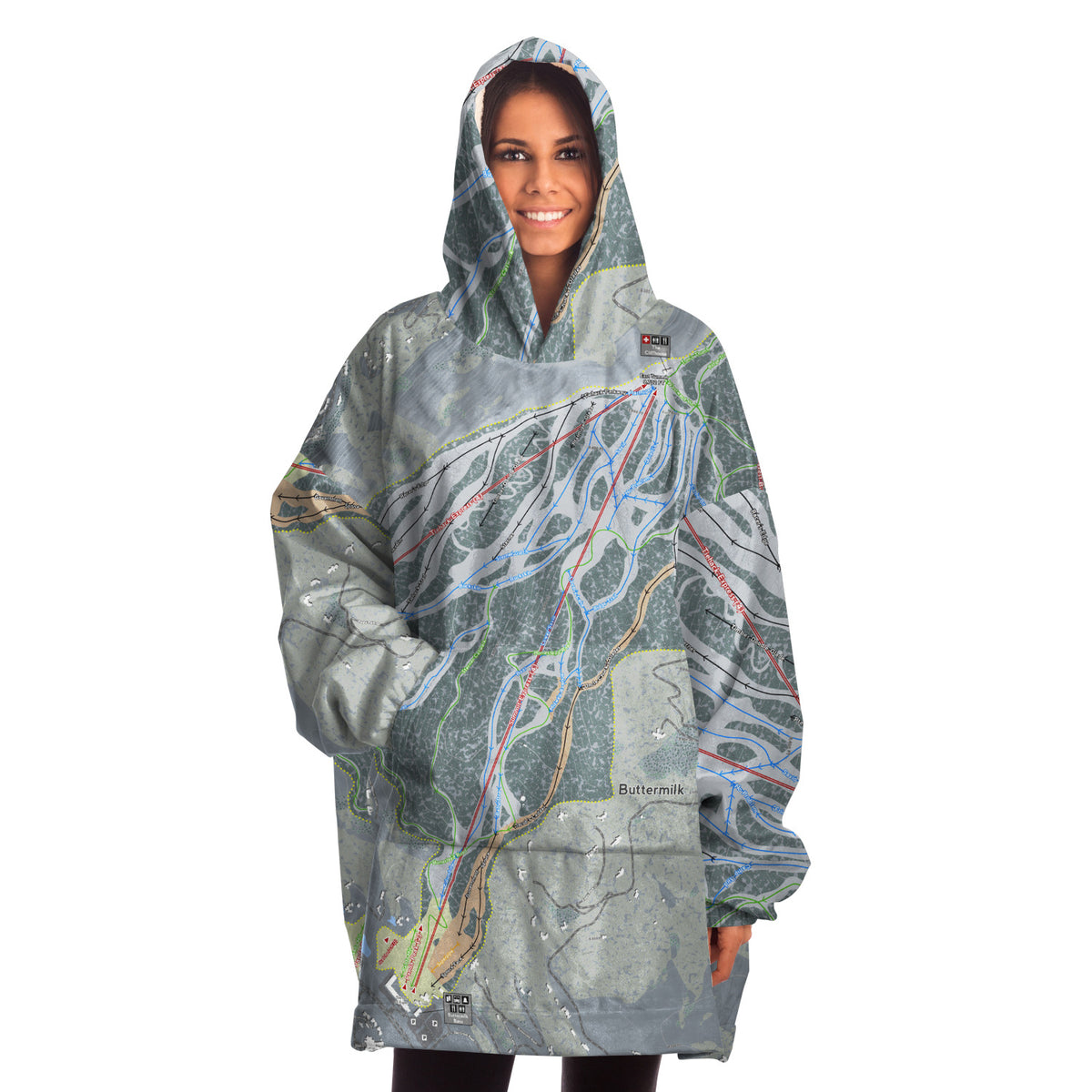 Buttermilk, Colorado Ski Trail Map - Snug Hoodie