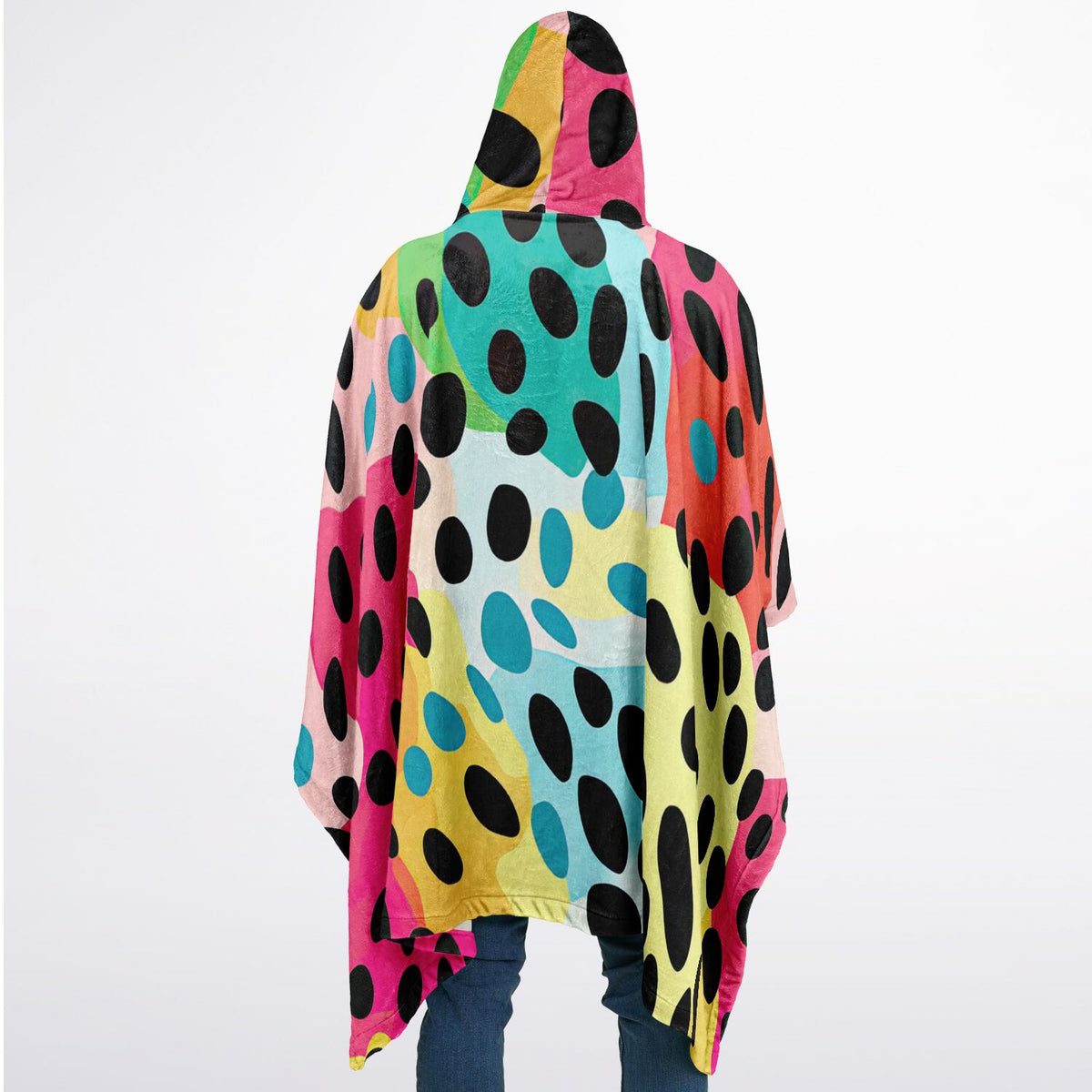 Leopard Print Pattern, Flannel Blanket Poncho