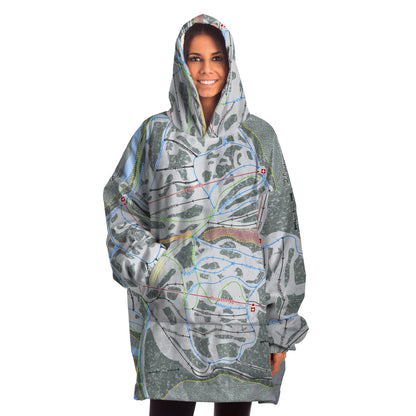 Sleeping Giant, Wyoming Ski Trail Map Snug Hoodie