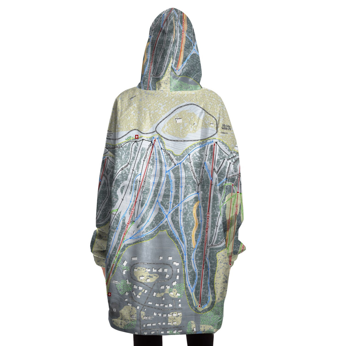 Granite Peak, Wisconsin Ski Trail Map - Snug Hoodie