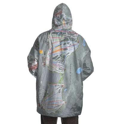 Summit At Snoqualmie, Washington Ski Trail Map - Snug Hoodie - Powderaddicts