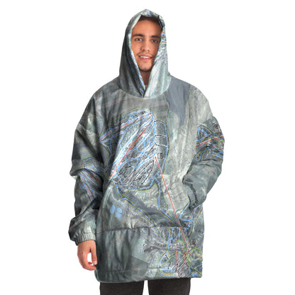 Lutsen Mountains, Minnesota Ski Trail Map - Snug Hoodie - Powderaddicts