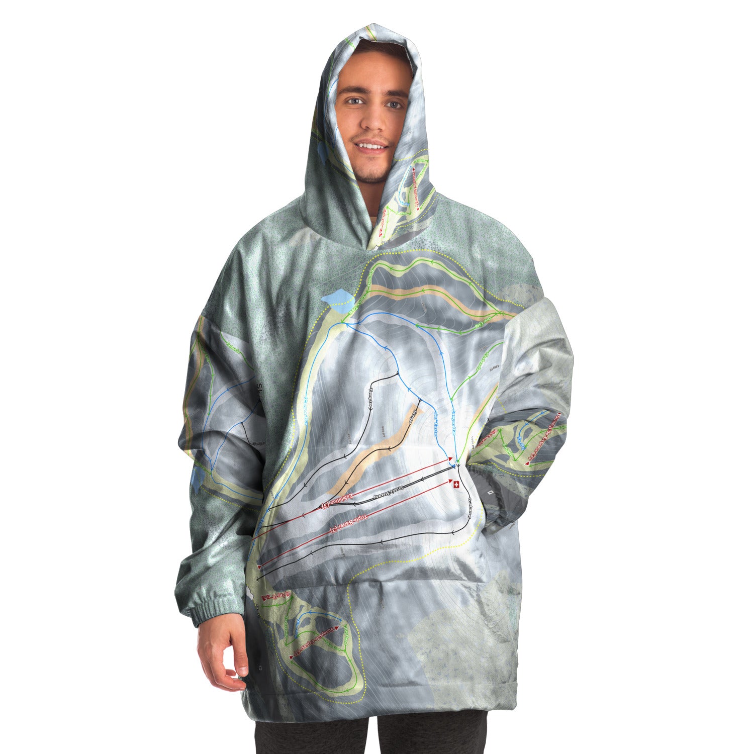 Ski Sundown, Connecticut Ski Trail Map - Snug Hoodie