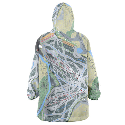 Big Snow BlackJack, Michigan Ski Trail Map Snug Hoodie - Powderaddicts