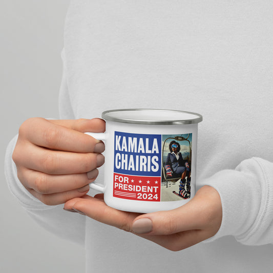 Kamala Chairis For President 2024 Enamel Mug - Powderaddicts