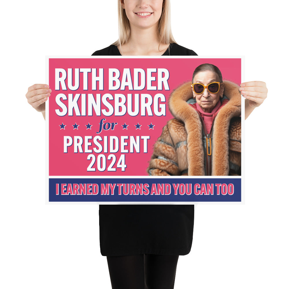 Ruth Bader Skinsburg For President 2024 Poster