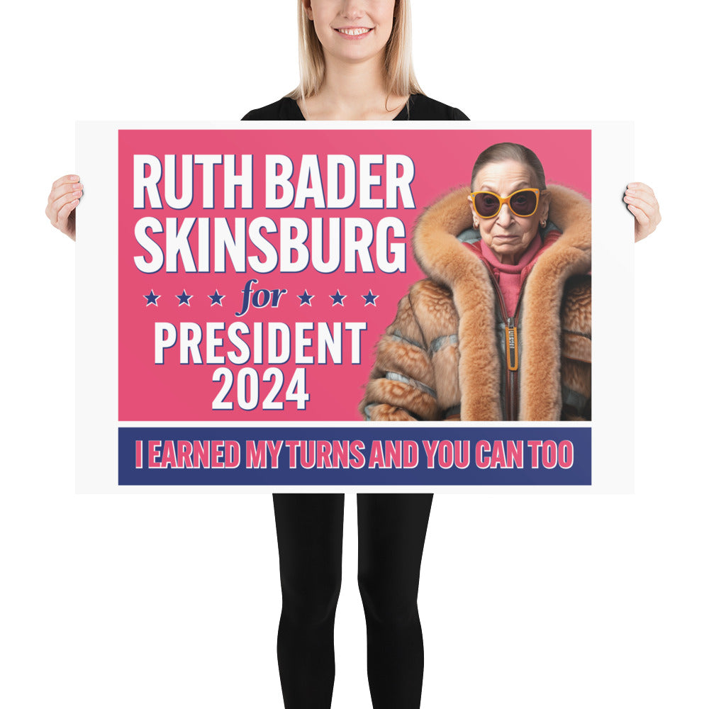 Ruth Bader Skinsburg For President 2024 Poster