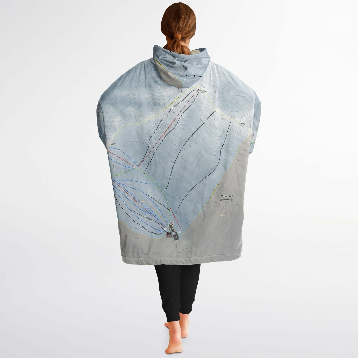 Roundhill, New Zealand Ski Trail Map - Snug Hoodie