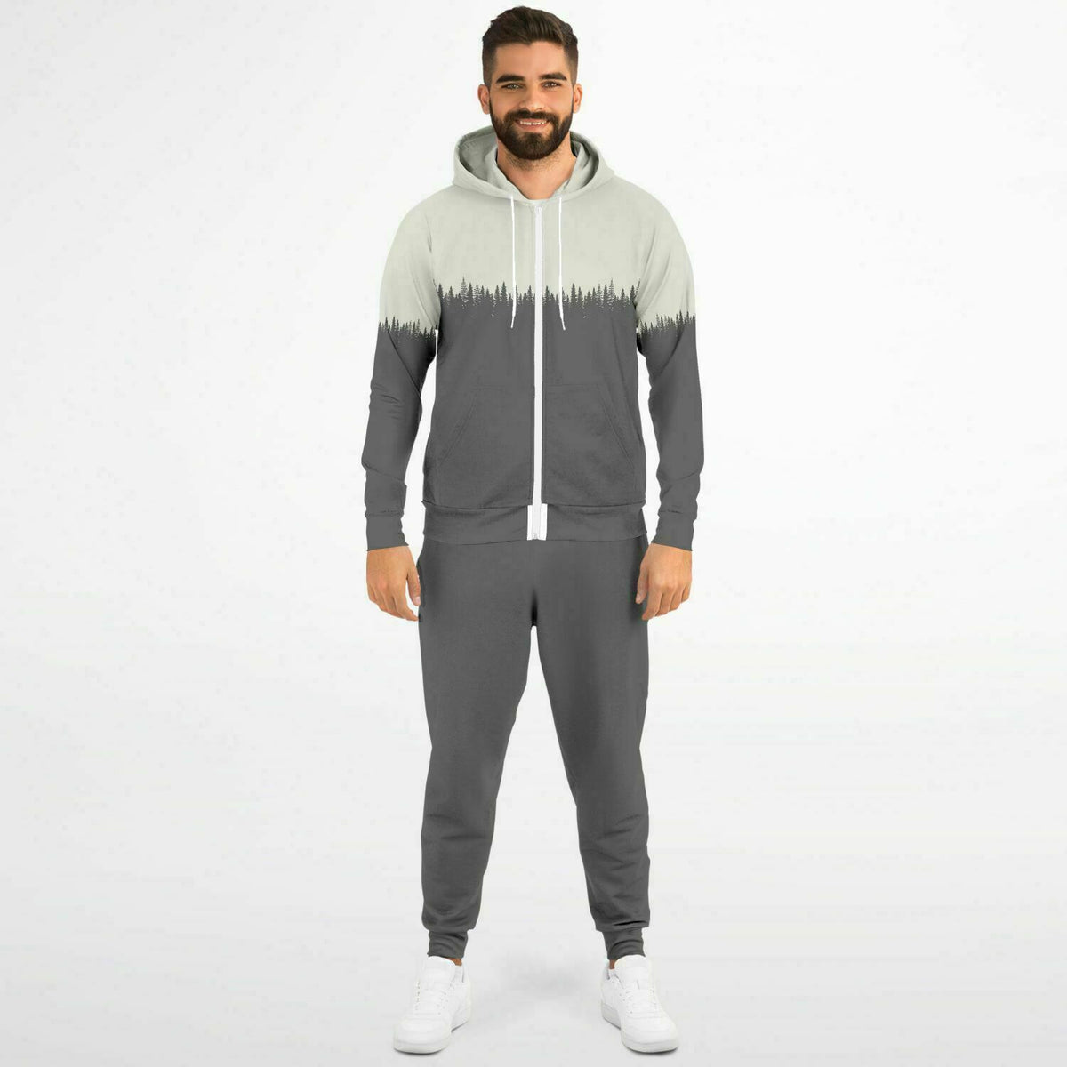 Tree Outline Ziphoodie and Jogger Set