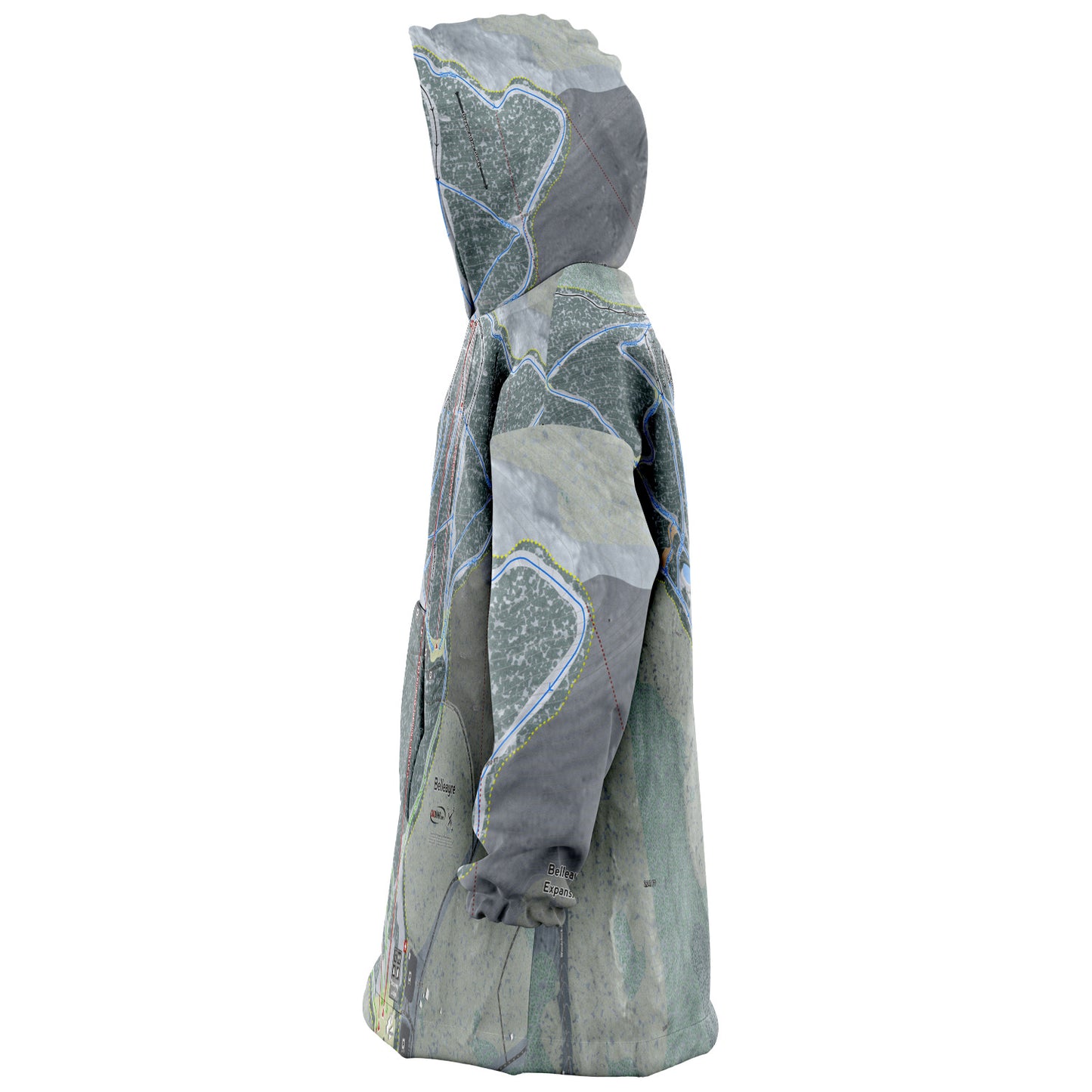 Belleayre Resort, New York Ski Trail Map Snug Hoodie