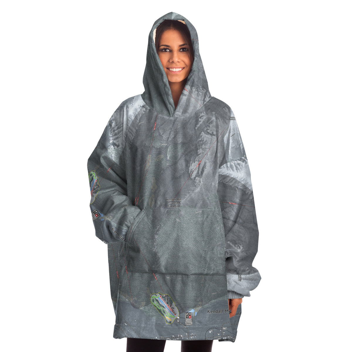 Kendall Mountain, Colorado Ski Trail Map - Snug Hoodie