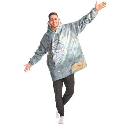 Nashoba Valley, Massachusetts Ski Trail Map Snug Hoodie