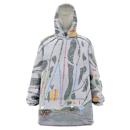 Soda Springs, California Ski Trail Map - Snug Hoodie - Powderaddicts