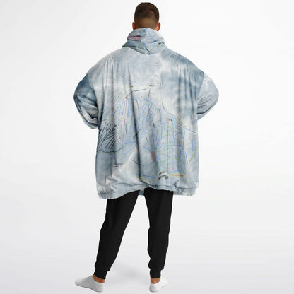 Treble Cone, New Zealand Ski Trail Map - Snug Hoodie - Powderaddicts