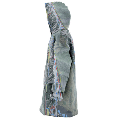 Aspen Mountain, Colorado Ski Trail Map Snug Hoodie - Powderaddicts