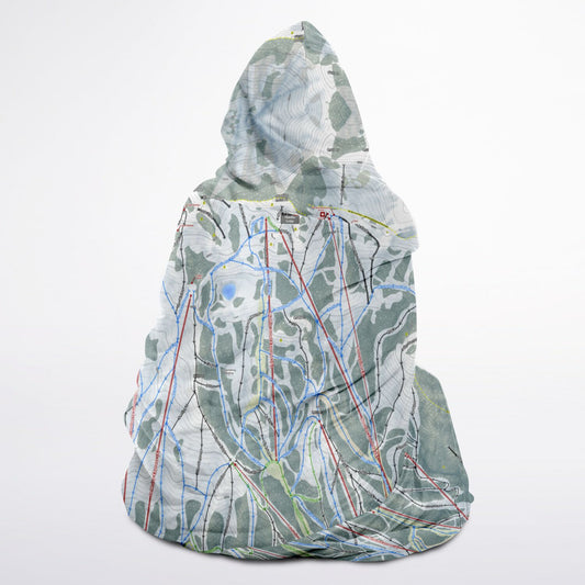 Snowbasin, Utah Ski Trail Map - Youth Hooded Blanket
