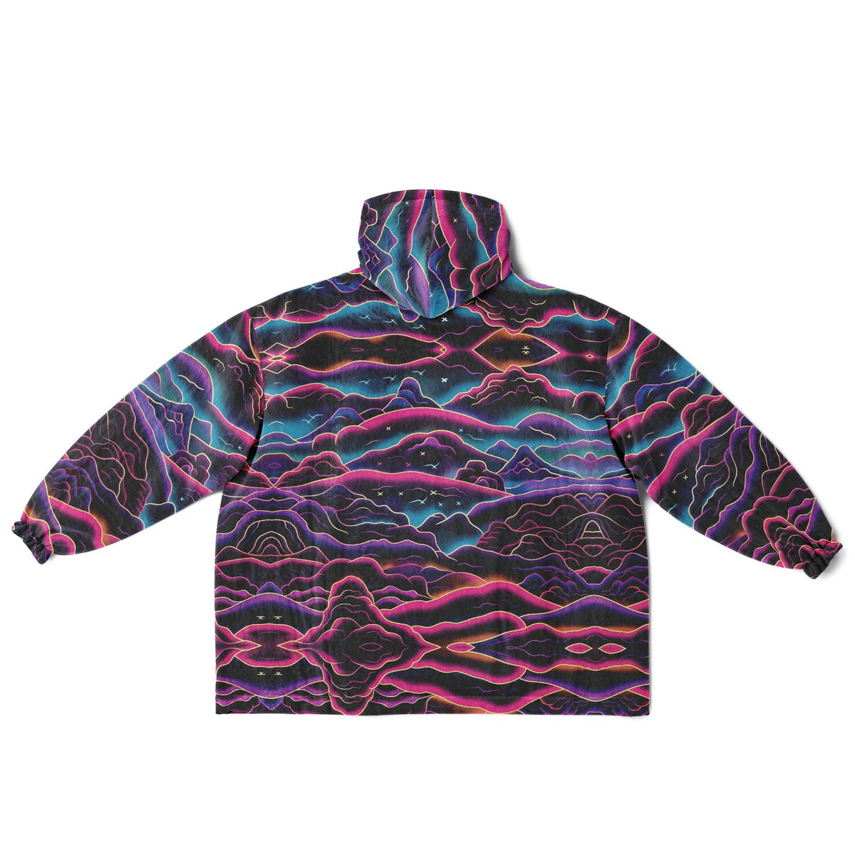 Powder Mountain, Utah Ski Resort Map Reversible Snug Hoodie