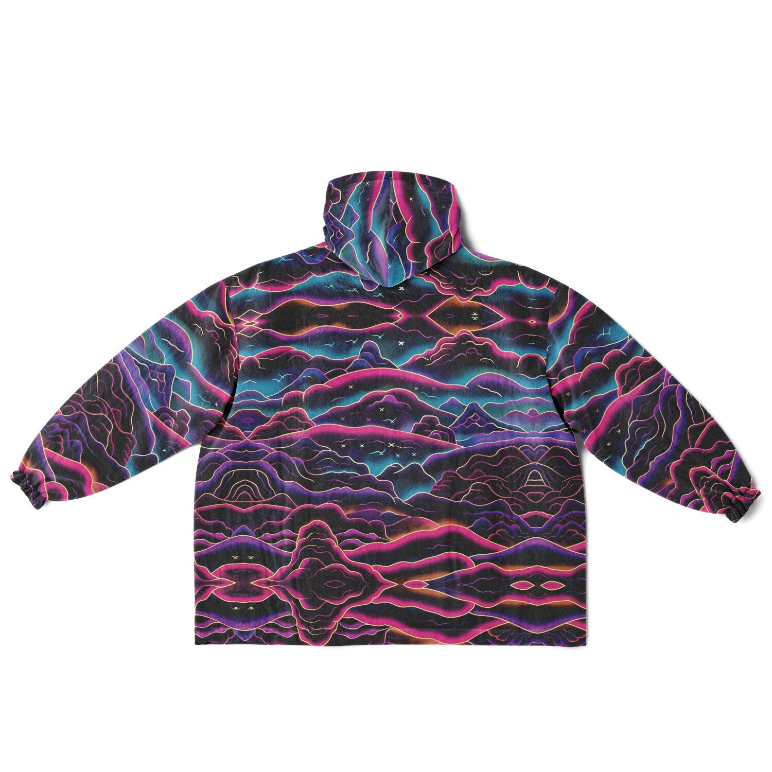 Powder Mountain, Utah Ski Resort Map Reversible Snug Hoodie