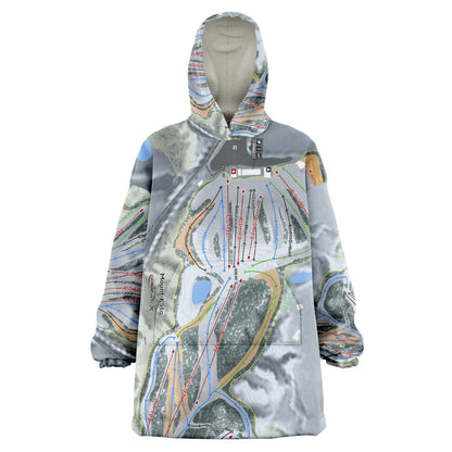 Mount Kato, Minnesota Ski Trail Map Snug Hoodie