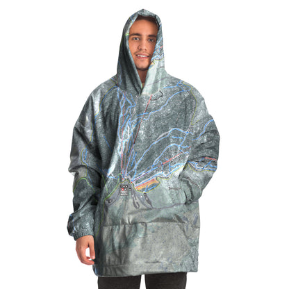 Smuggler's Notch, Vermont Ski Trail Map - Snug Hoodie - Powderaddicts