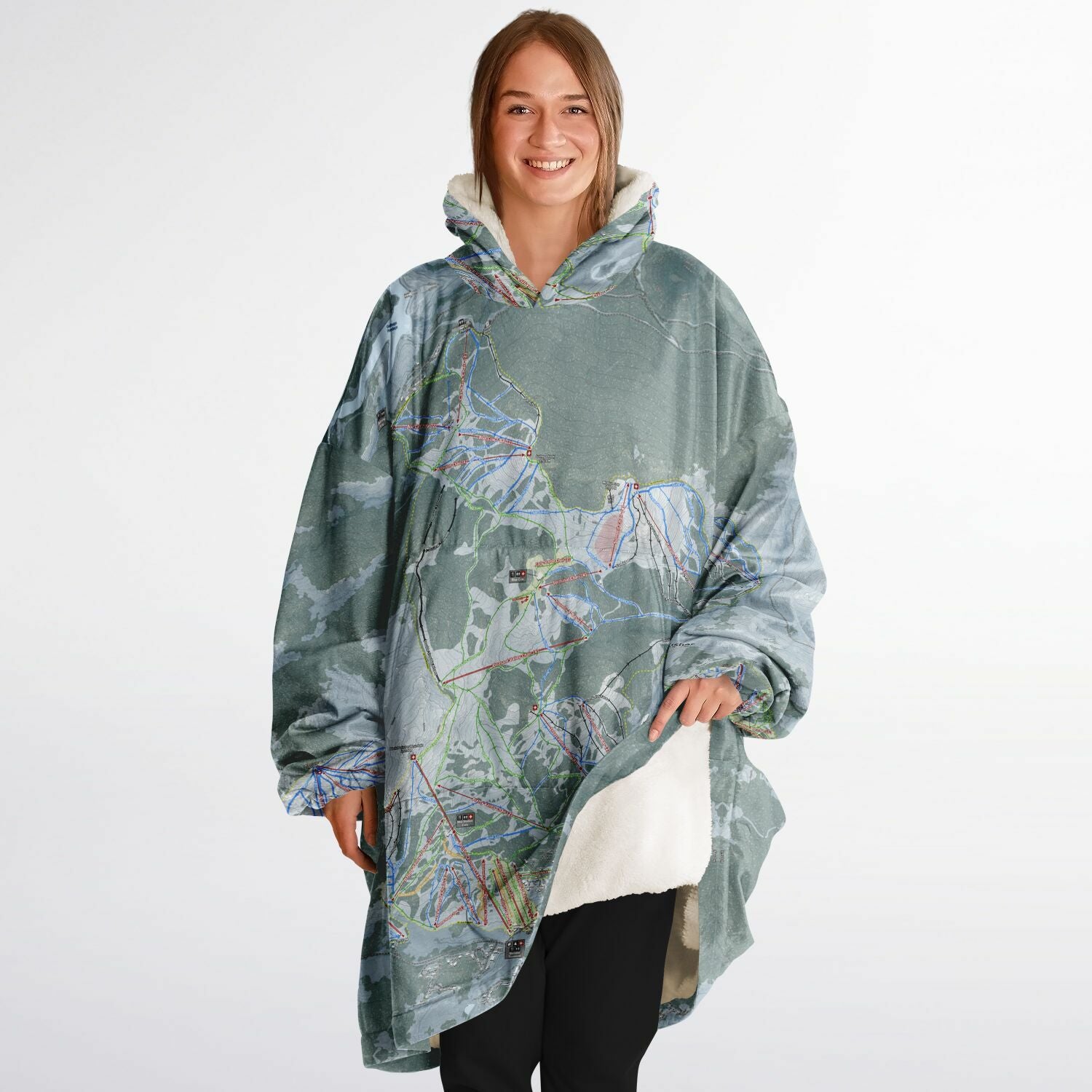 Perisher, Australia Ski Trail Map - Snug Hoodie