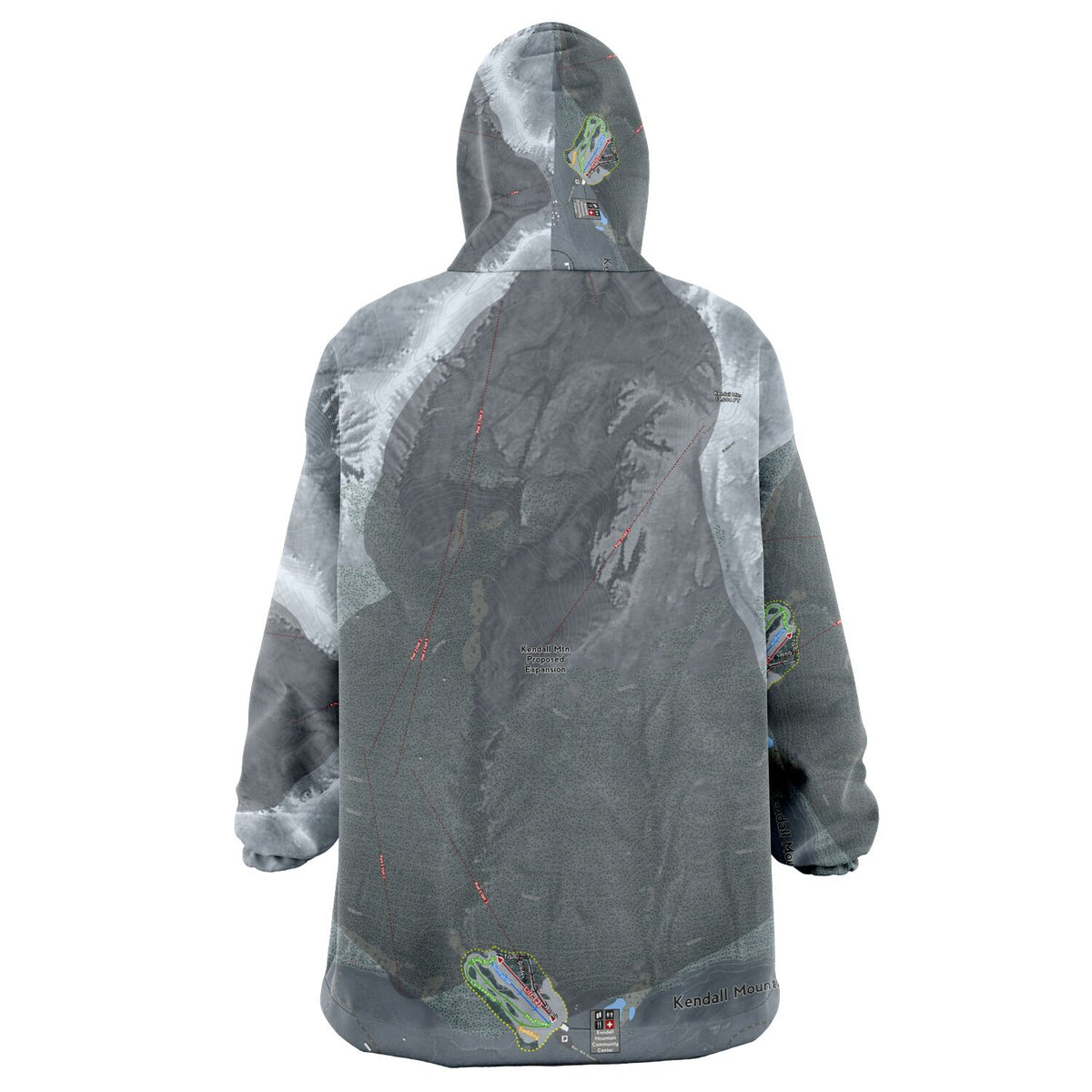 Kendall Mountain, Colorado Ski Trail Map - Snug Hoodie