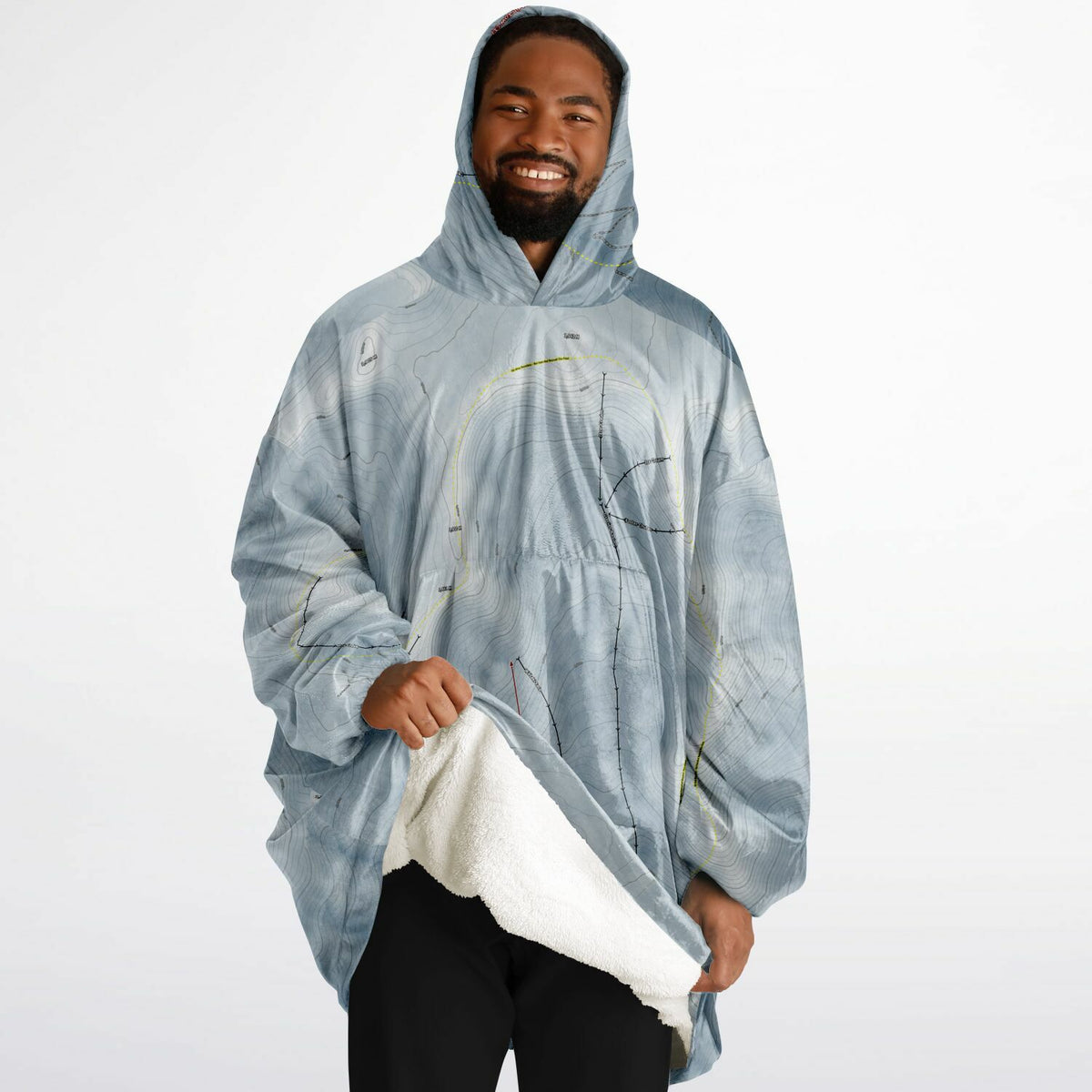 Awakino Ski Field, New Zealand Ski Trail Map - Snug Hoodie