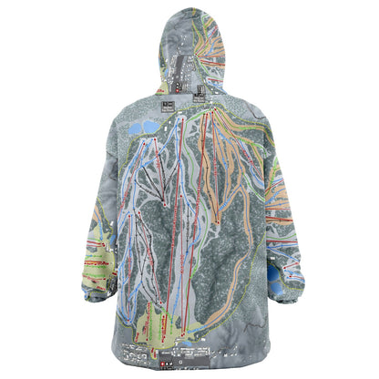 Snow Summit, California Ski Trail Map - Snug Hoodie - Powderaddicts