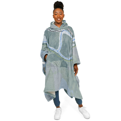 Lyndon Outing Club, Vermont Ski Resort Map Flannel Blanket Poncho